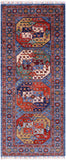 Turkmen Ersari Hand Knotted Wool Runner Rug - 2' 8" X 6' 7" - Golden Nile