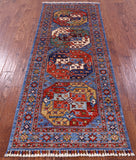 Turkmen Ersari Hand Knotted Wool Runner Rug - 2' 8" X 6' 7" - Golden Nile