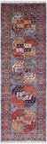 Turkmen Ersari Hand Knotted Wool Runner Rug - 2' 8" X 8' 2" - Golden Nile