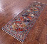Turkmen Ersari Hand Knotted Wool Runner Rug - 2' 8" X 8' 2" - Golden Nile