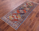 Turkmen Ersari Hand Knotted Wool Runner Rug - 2' 8" X 6' 11" - Golden Nile
