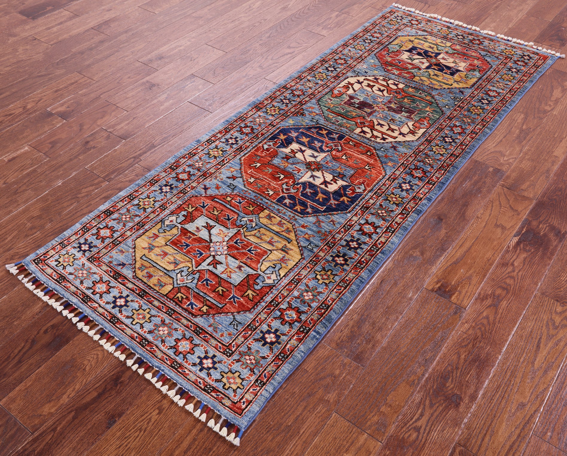 Turkmen Ersari Hand Knotted Wool Runner Rug - 2' 8" X 6' 11" - Golden Nile