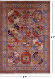 Turkmen Ersari Hand Knotted Wool Rug - 6' 5" X 9' 7" - Golden Nile