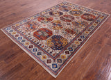 Turkmen Ersari Hand Knotted Wool Rug - 5' 7" X 8' 0" - Golden Nile