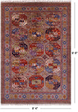 Turkmen Ersari Hand Knotted Wool Rug - 6' 4" X 9' 6" - Golden Nile