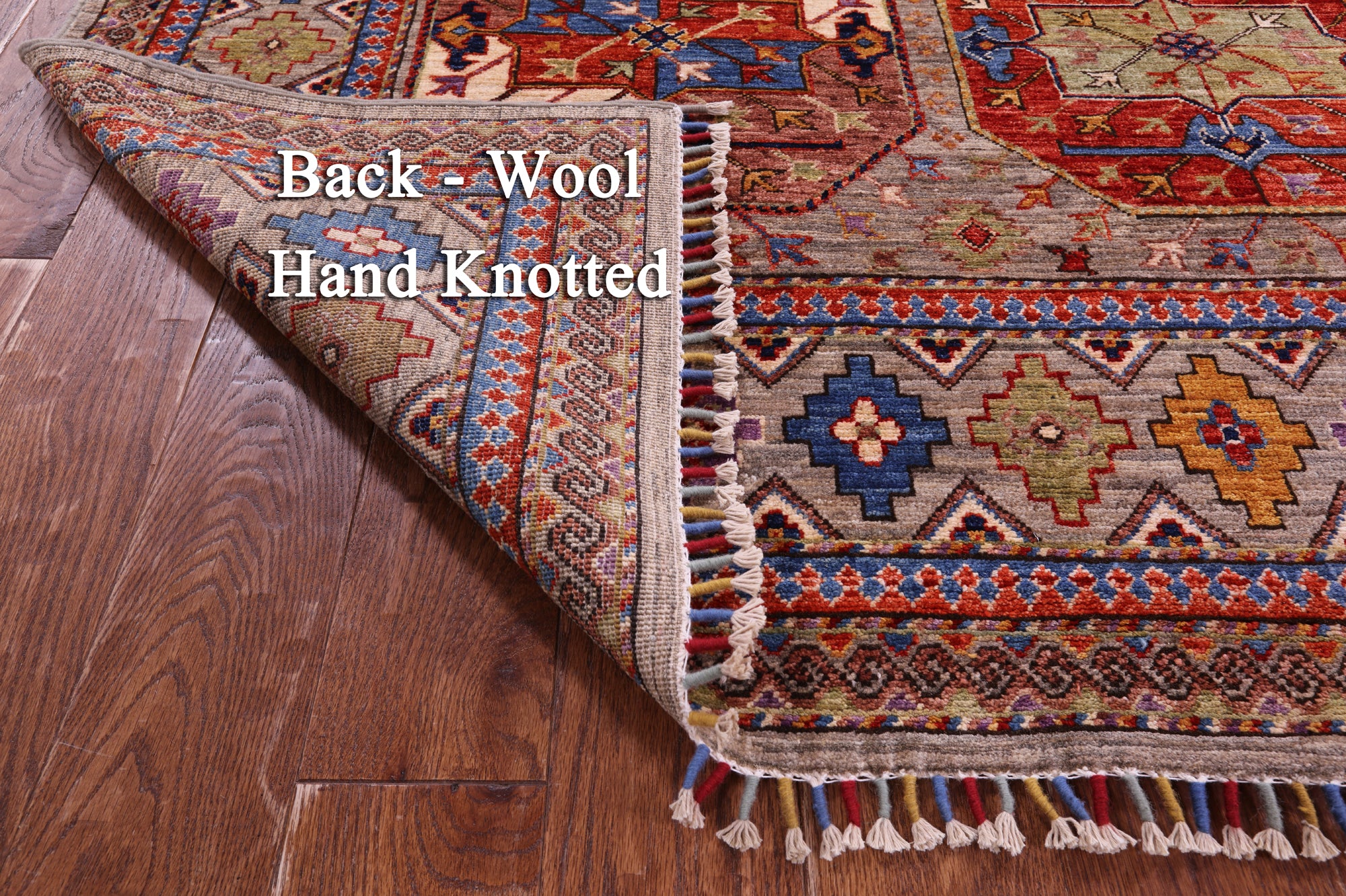 Turkmen Ersari Hand Knotted Wool Rug - 6' 4" X 9' 6" - Golden Nile