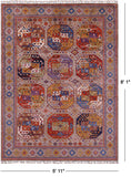 Turkmen Ersari Hand Knotted Wool Rug - 5' 11" X 8' 1" - Golden Nile