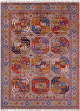 Turkmen Ersari Hand Knotted Wool Rug - 5' 11" X 8' 1" - Golden Nile