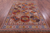 Turkmen Ersari Hand Knotted Wool Rug - 5' 11" X 8' 1" - Golden Nile