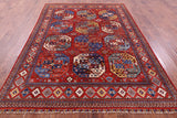 Turkmen Ersari Handmade Wool Rug - 6' 4" X 9' 1" - Golden Nile