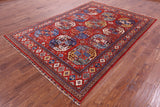 Turkmen Ersari Handmade Wool Rug - 6' 4" X 9' 1" - Golden Nile