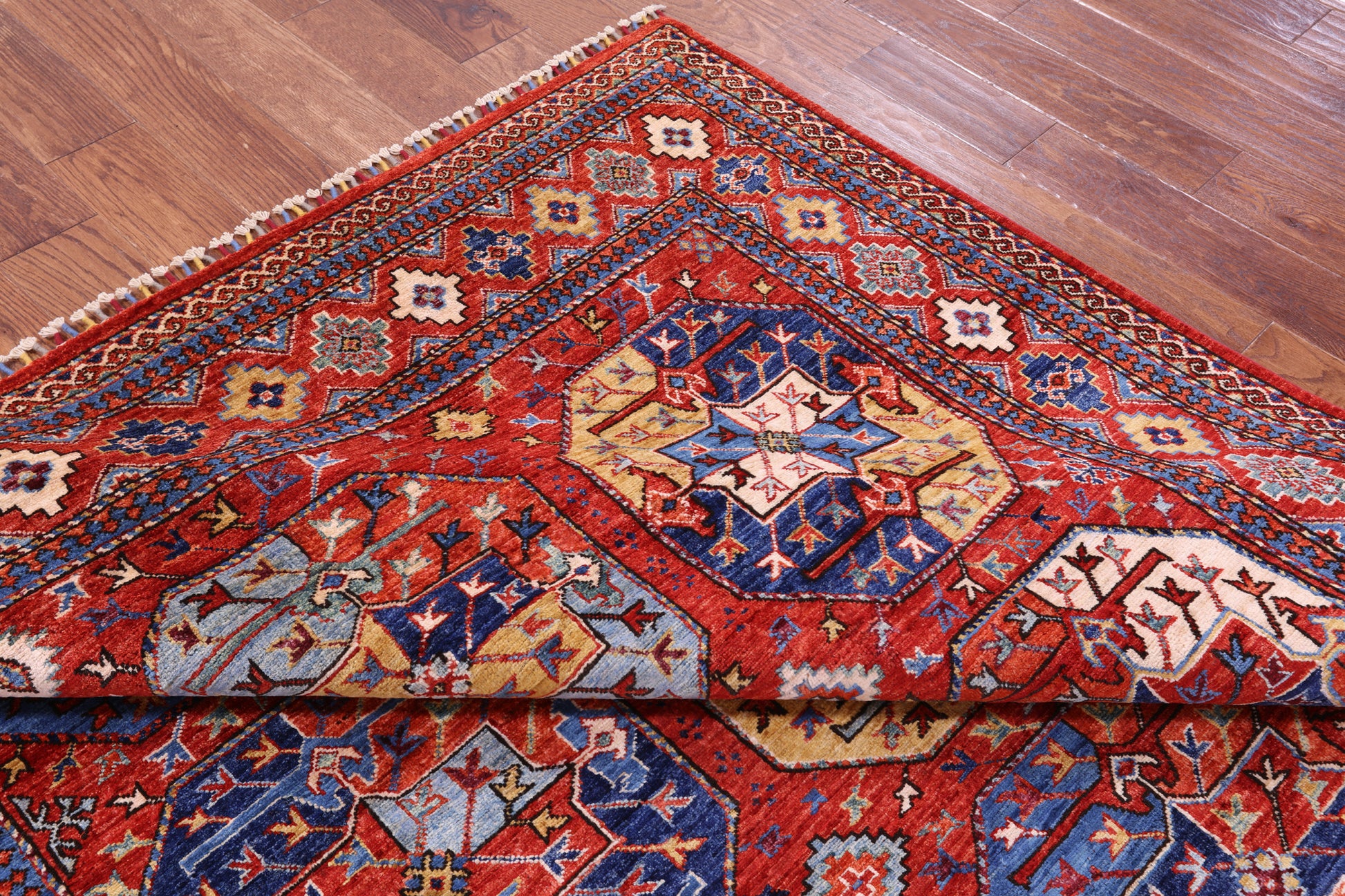 Turkmen Ersari Handmade Wool Rug - 6' 4" X 9' 1" - Golden Nile