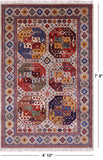 Turkmen Ersari Handmade Wool Rug - 4' 10" X 7' 9" - Golden Nile