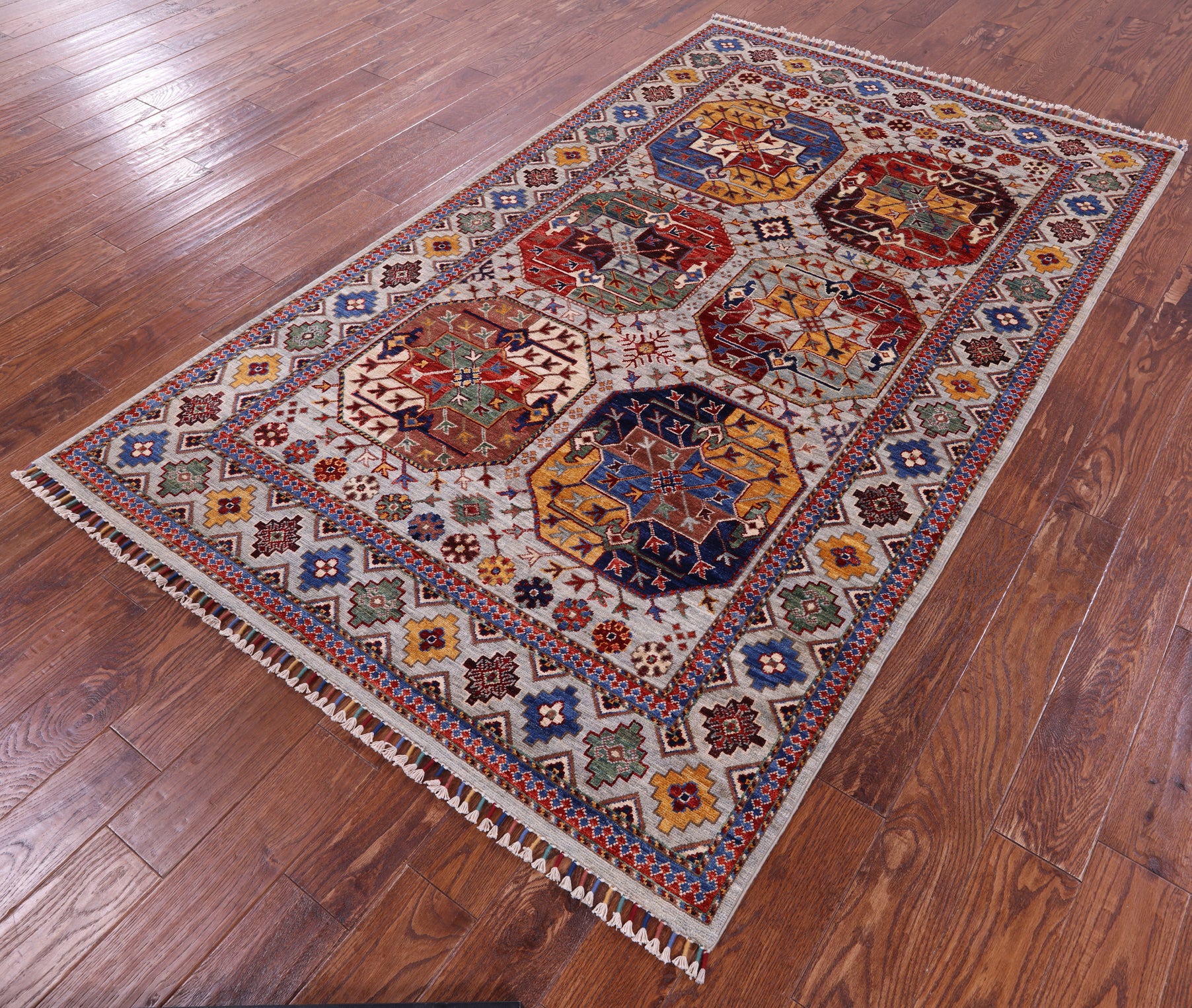 Turkmen Ersari Handmade Wool Rug - 4' 10" X 7' 9" - Golden Nile