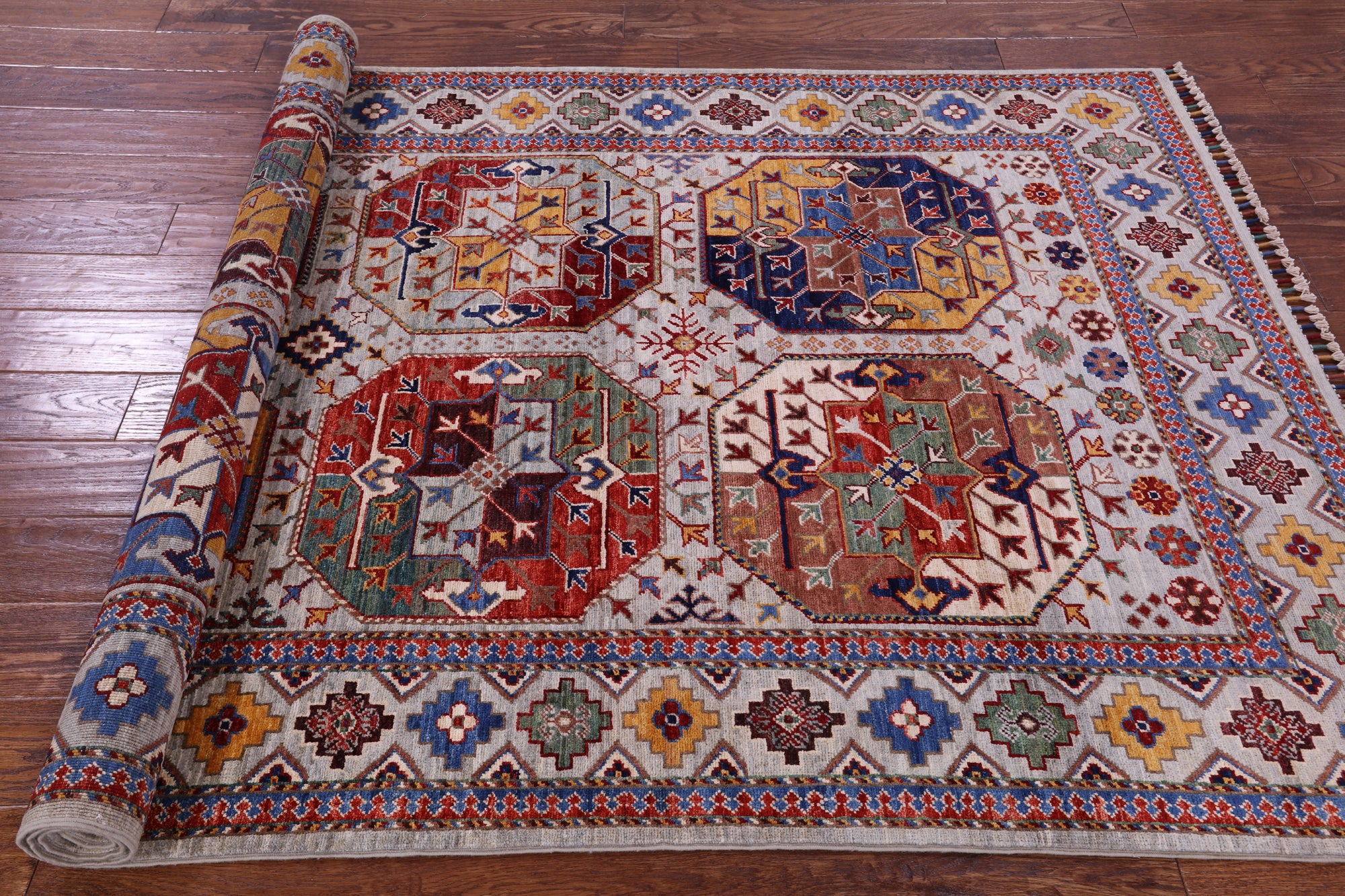 Turkmen Ersari Handmade Wool Rug - 4' 10" X 7' 9" - Golden Nile