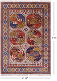 Turkmen Ersari Handmade Wool Rug - 4' 10" X 7' 5" - Golden Nile