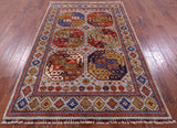 Turkmen Ersari Handmade Wool Rug - 4' 10" X 7' 5" - Golden Nile