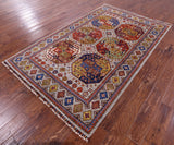 Turkmen Ersari Handmade Wool Rug - 4' 10" X 7' 5" - Golden Nile