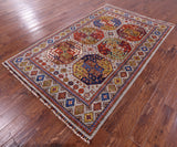 Turkmen Ersari Handmade Wool Rug - 4' 10" X 7' 5" - Golden Nile