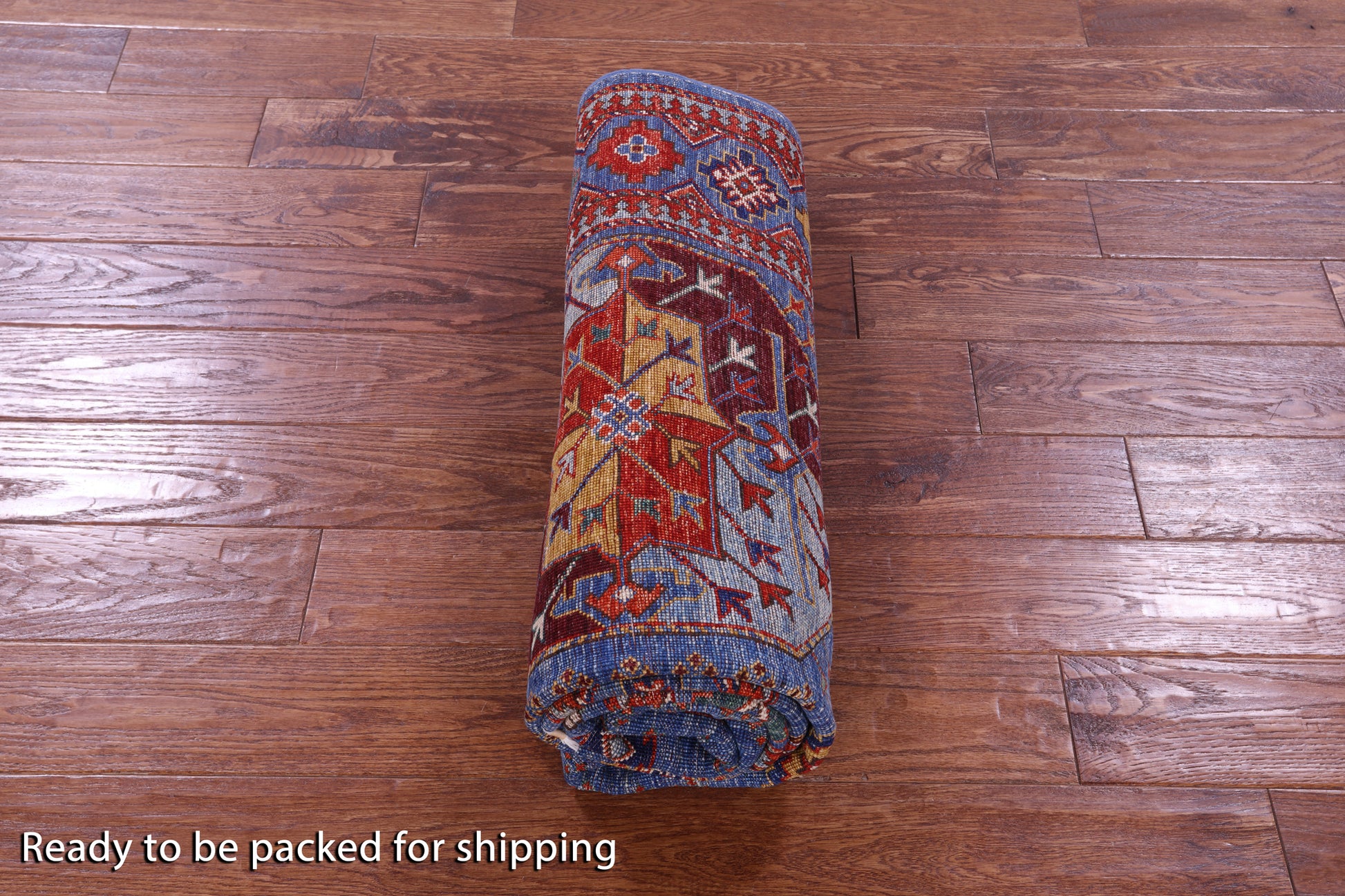 Blue Turkmen Ersari Hand Knotted Wool Rug - 4' 10" X 7' 3" - Golden Nile