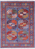 Turkmen Ersari Hand Knotted Wool Rug - 4' 11" X 6' 10" - Golden Nile