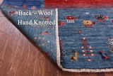 Tribal Persian Gabbeh Hand Knotted Wool Rug - 5' 8" X 8' 0" - Golden Nile