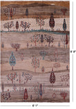 Tribal Persian Gabbeh Hand Knotted Wool Rug - 6' 1" X 8' 8" - Golden Nile