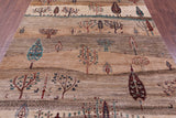 Tribal Persian Gabbeh Hand Knotted Wool Rug - 6' 1" X 8' 8" - Golden Nile