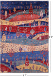 Tribal Persian Gabbeh Handmade Wool Rug - 5' 7" X 8' 3" - Golden Nile