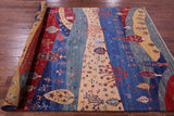 Tribal Persian Gabbeh Handmade Wool Rug - 5' 7" X 8' 3" - Golden Nile