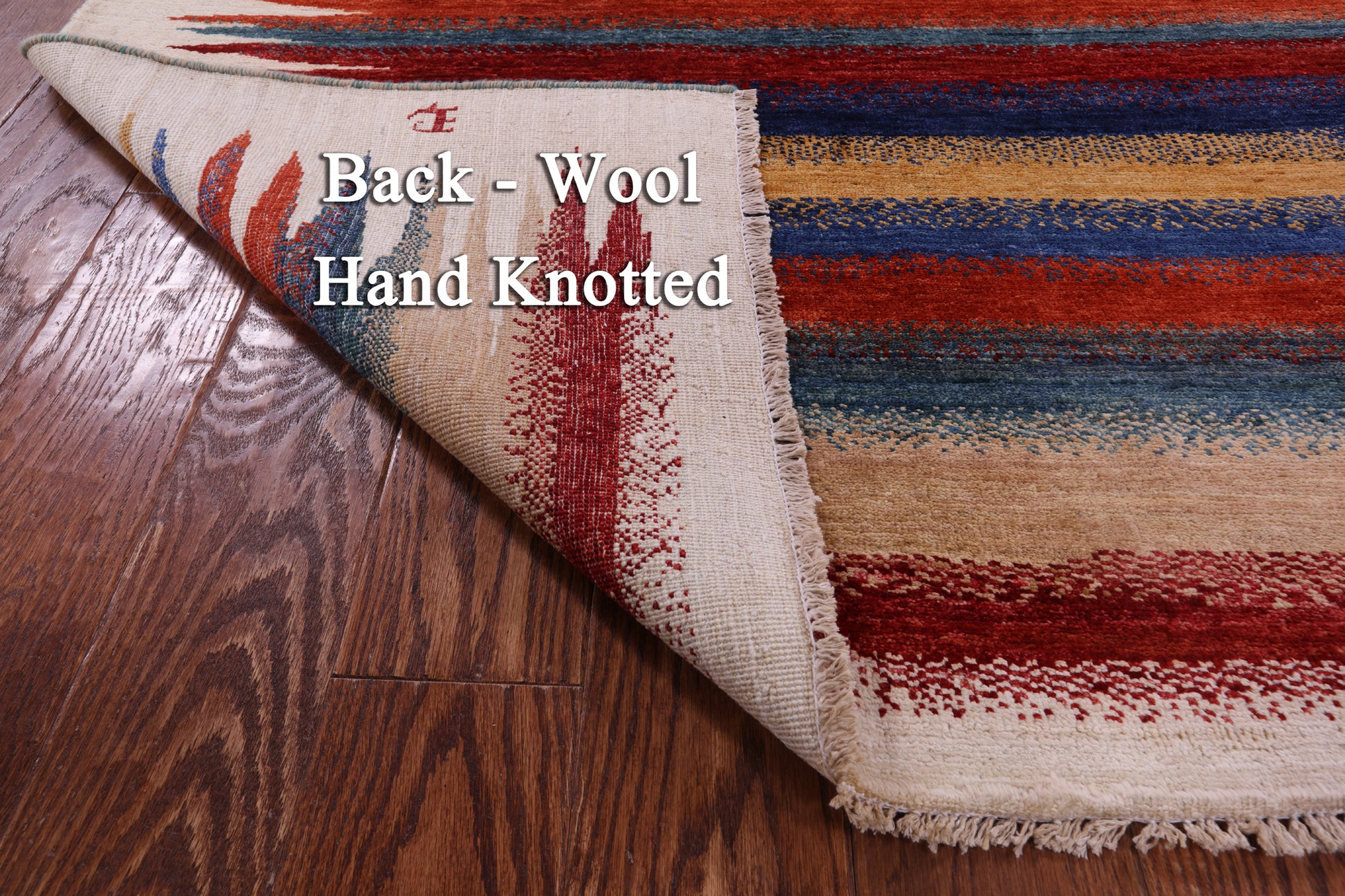 Tribal Persian Gabbeh Hand Knotted Wool Rug - 4' 9" X 6' 6" - Golden Nile