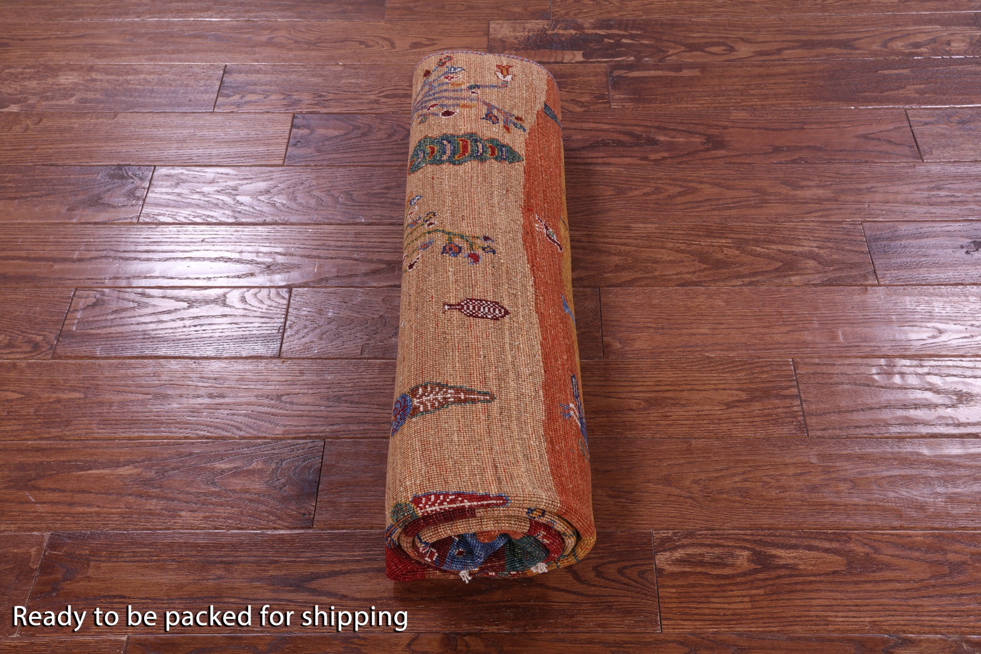 Tribal Persian Gabbeh Handmade Wool Rug - 5' 1" X 6' 7" - Golden Nile