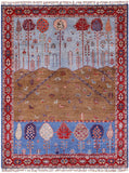 Tribal Persian Gabbeh Hand Knotted Wool Rug - 5' 3" X 6' 11" - Golden Nile