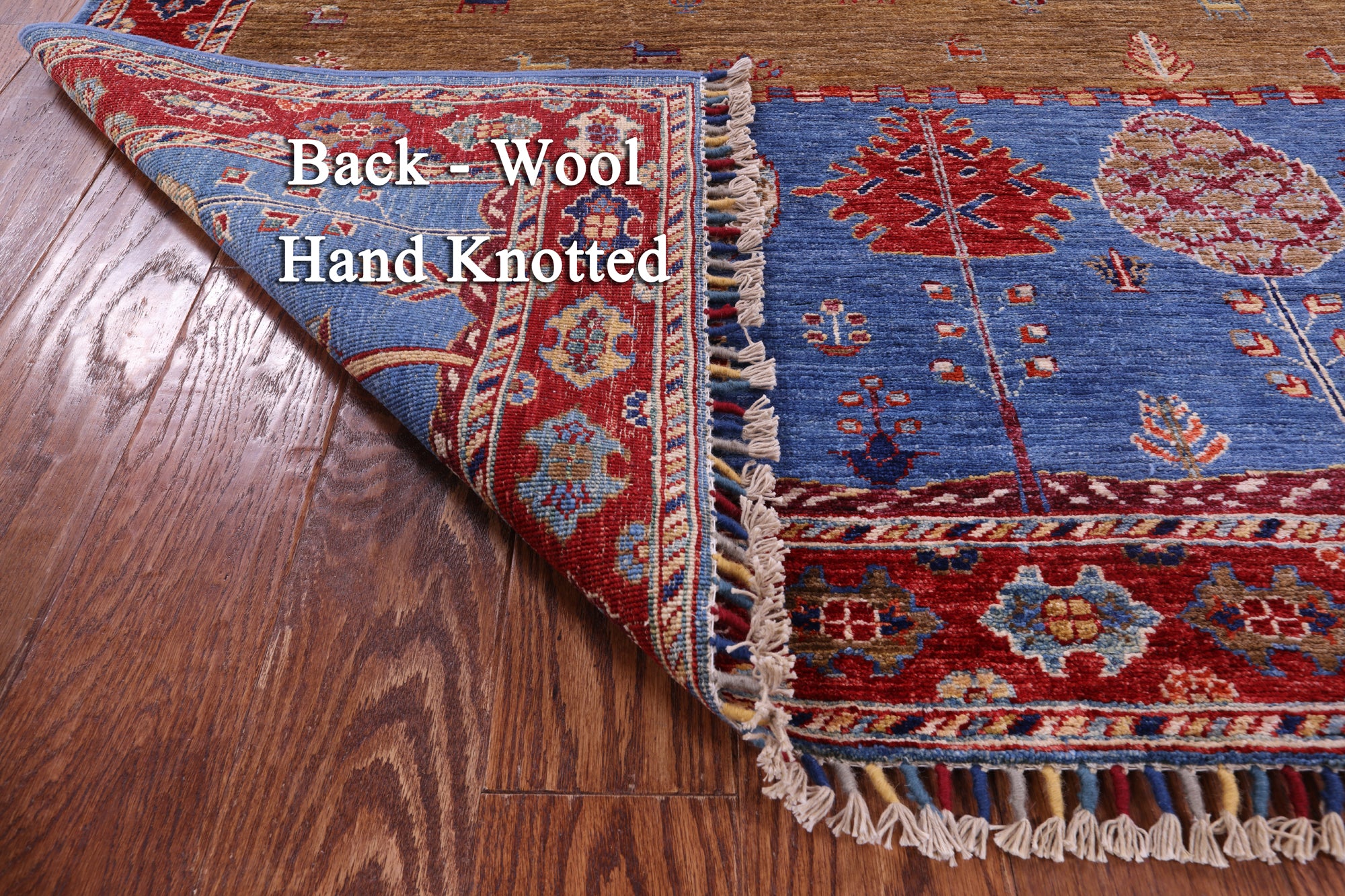 Tribal Persian Gabbeh Hand Knotted Wool Rug - 5' 3" X 6' 11" - Golden Nile