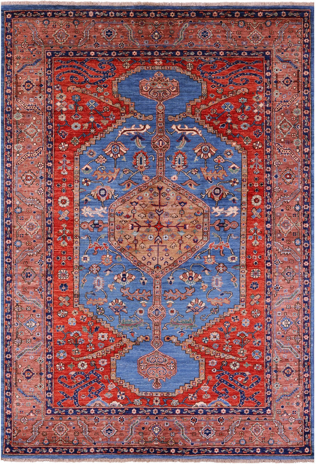 Persian Fine Serapi Handmade Wool Rug - 6' 0" X 8' 10" - Golden Nile