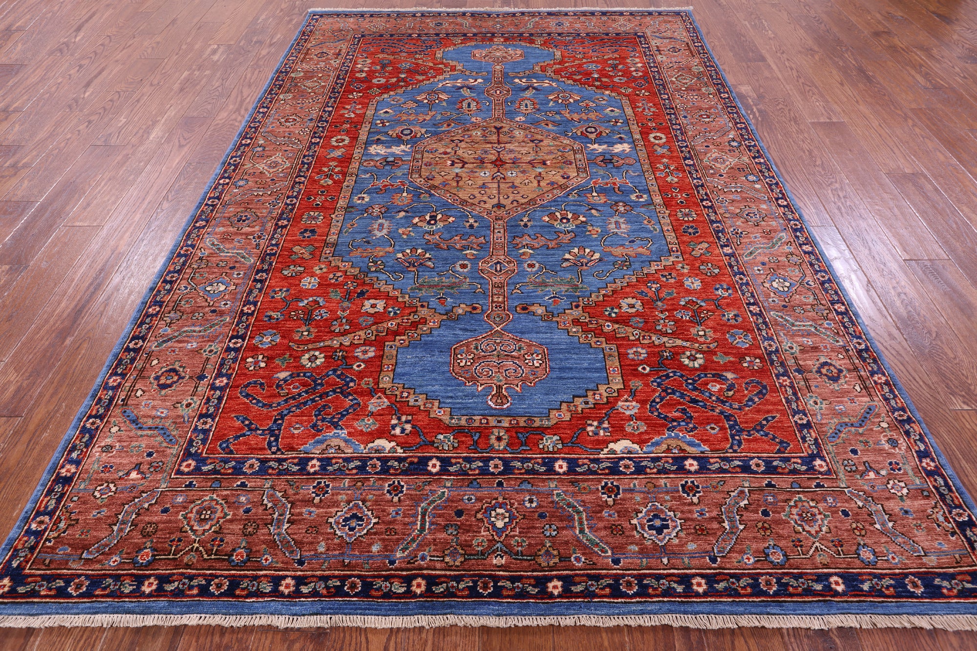 Persian Fine Serapi Handmade Wool Rug - 6' 0" X 8' 10" - Golden Nile