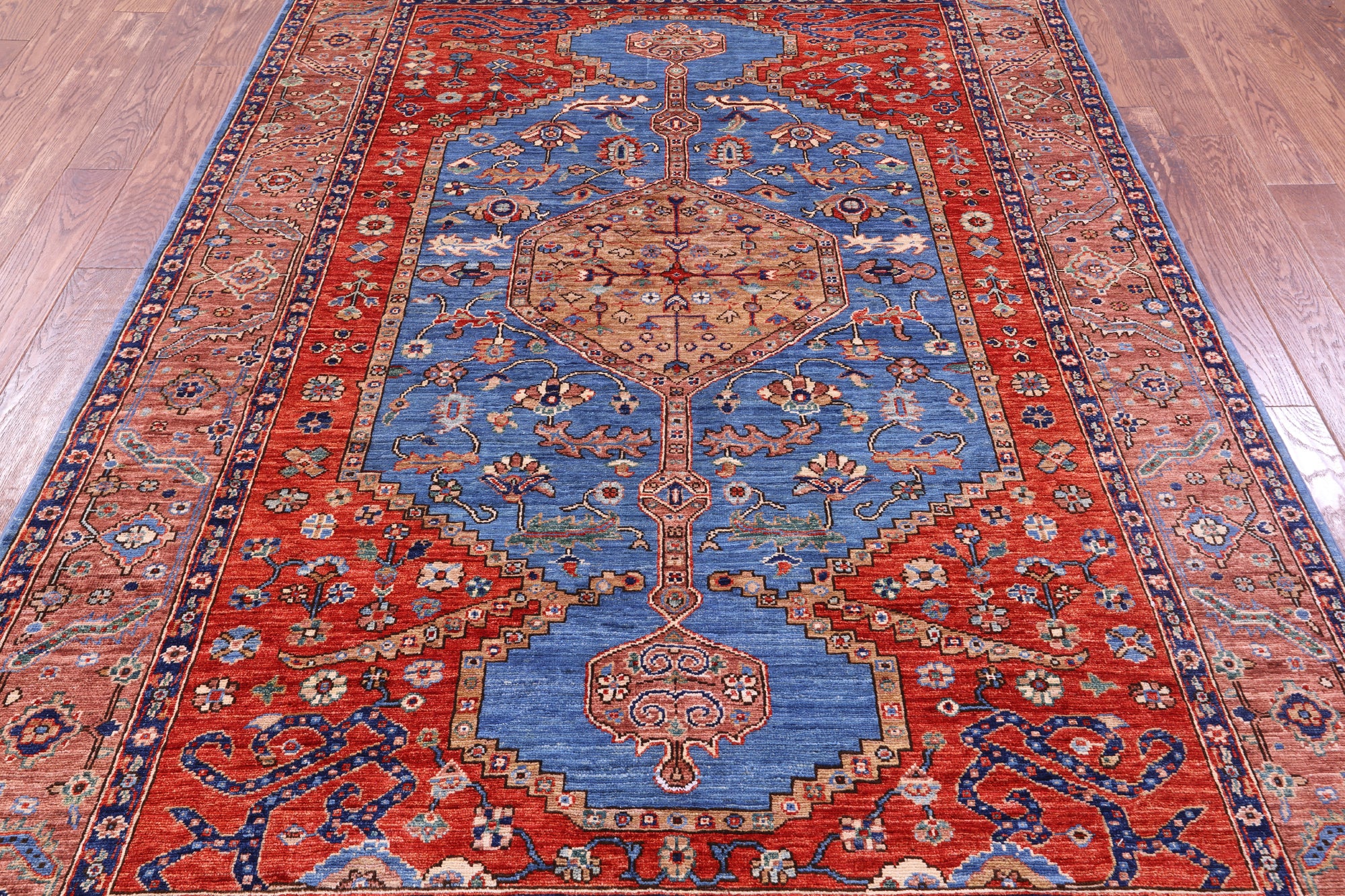 Persian Fine Serapi Handmade Wool Rug - 6' 0" X 8' 10" - Golden Nile