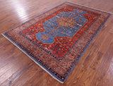 Persian Fine Serapi Handmade Wool Rug - 6' 0" X 8' 10" - Golden Nile