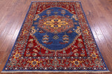 Persian Fine Serapi Hand Knotted Wool Rug - 4' 11" X 6' 10" - Golden Nile