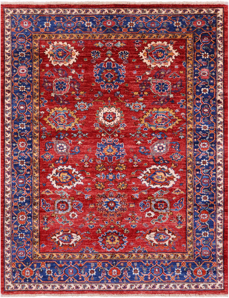 Persian Fine Serapi Handmade Wool Rug - 5' 2" X 6' 8" - Golden Nile