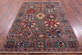 Persian Fine Serapi Handmade Wool Rug - 5' 3" X 7' 1" - Golden Nile