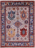 Persian Fine Serapi Hand Knotted Wool Rug - 5' 0" X 6' 10" - Golden Nile