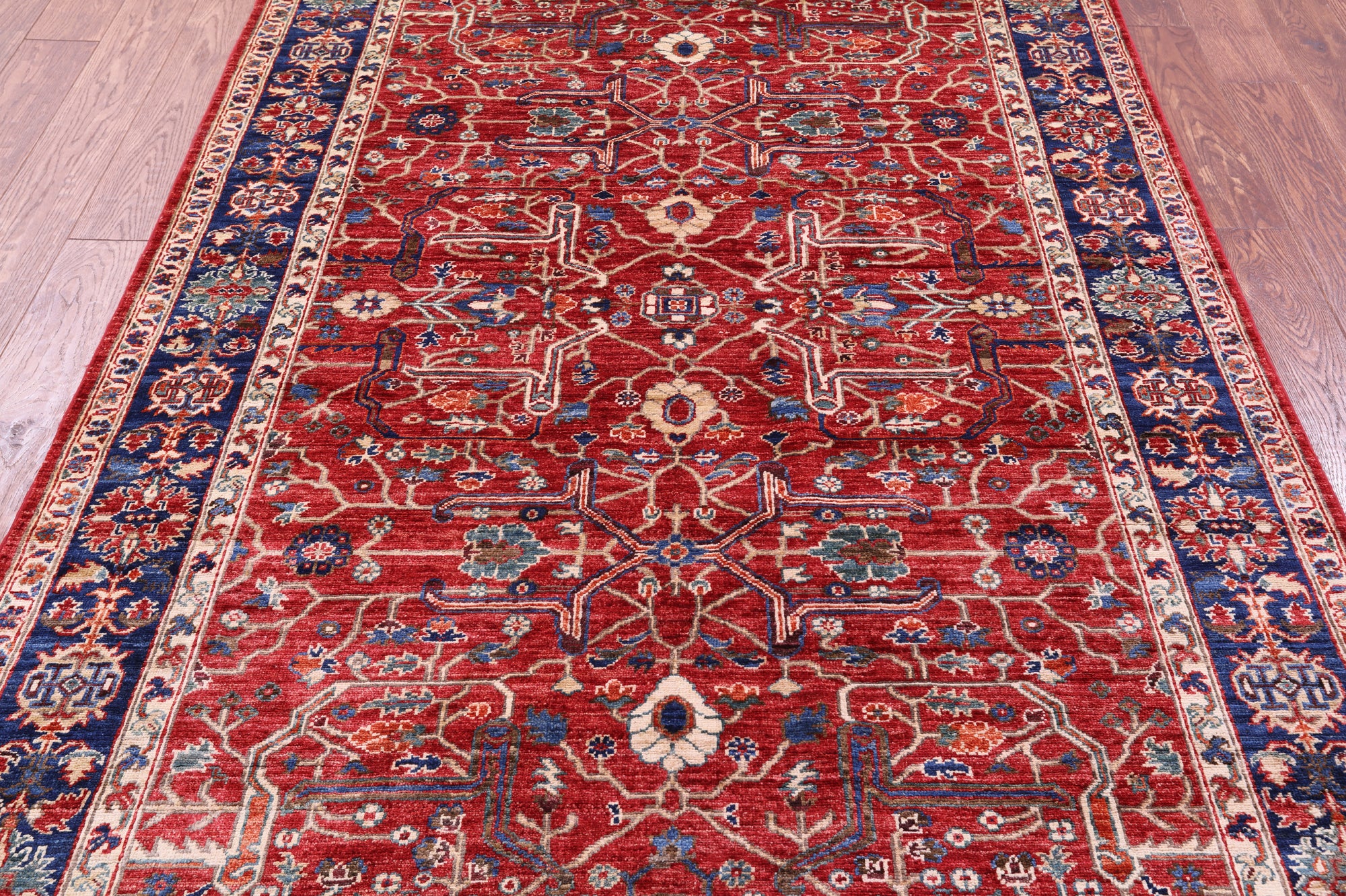 Persian Fine Serapi Hand Knotted Wool Rug - 5' 1" X 7' 4" - Golden Nile