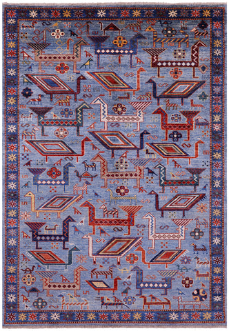 Persian Fine Serapi Hand Knotted Wool Rug - 4' 11