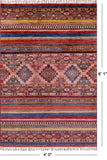 Khorjin Persian Gabbeh Handmade Wool Rug - 4' 0" X 6' 1" - Golden Nile