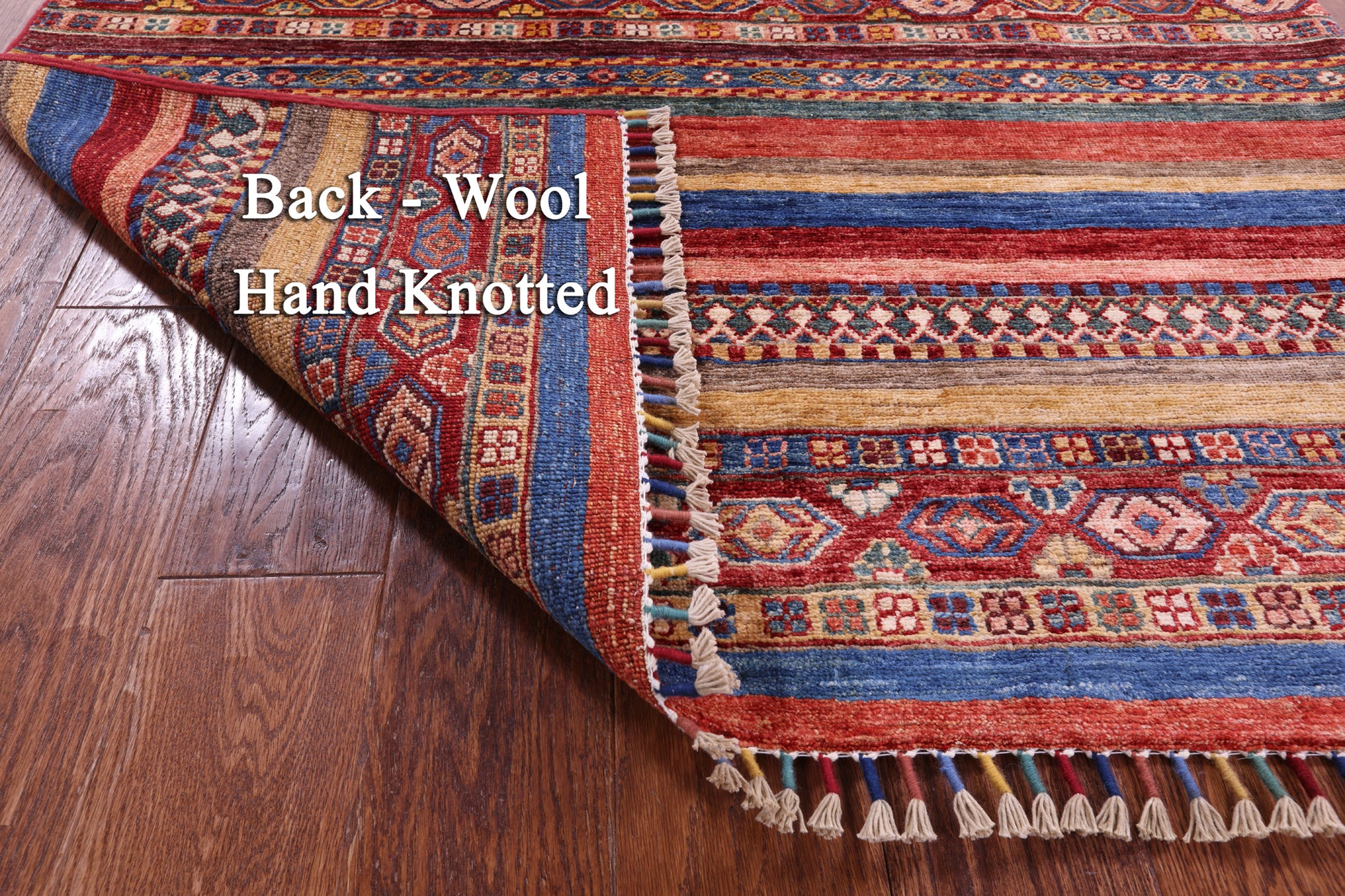 Khorjin Persian Gabbeh Handmade Wool Rug - 4' 0" X 6' 1" - Golden Nile