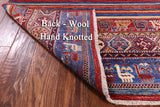 Tribal Persian Gabbeh Hand Knotted Wool Rug - 4' 0" X 5' 10" - Golden Nile