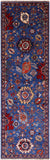 Blue Persian Fine Serapi Handmade Wool Runner Rug - 2' 6" X 8' 2" - Golden Nile