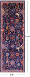 Blue Persian Fine Serapi Handmade Wool Runner Rug - 2' 8" X 7' 10" - Golden Nile