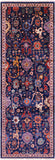 Blue Persian Fine Serapi Handmade Wool Runner Rug - 2' 8" X 7' 10" - Golden Nile